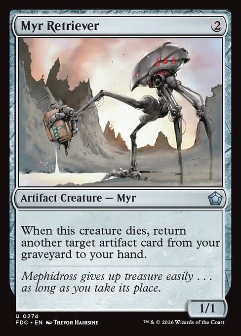Myr Retriever card art (fdc-274), Magic: The Gathering FDC