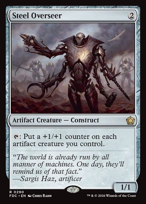 Steel Overseer card art (fdc-290), Magic: The Gathering FDC