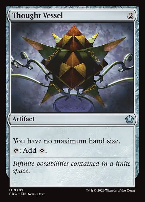Thought Vessel card art (fdc-292), Magic: The Gathering FDC