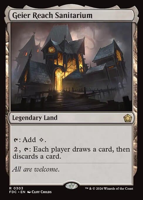 Geier Reach Sanitarium card art (fdc-303), Magic: The Gathering FDC
