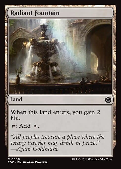 Radiant Fountain card art (fdc-308), Magic: The Gathering FDC
