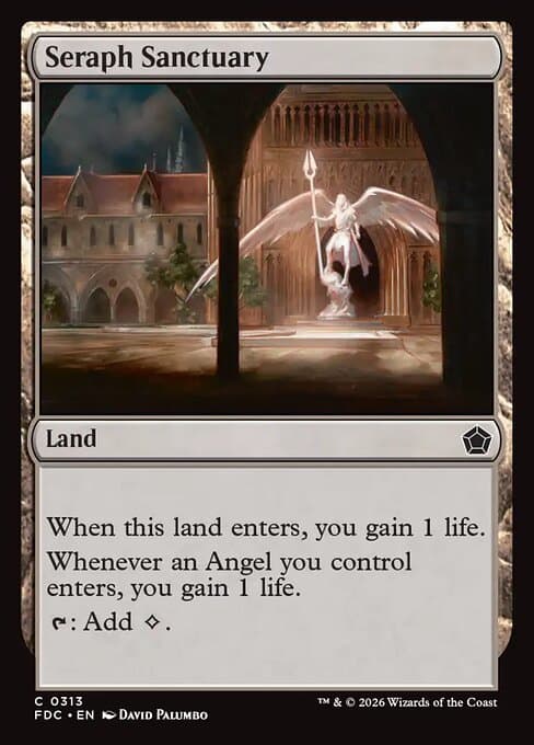Seraph Sanctuary card art (fdc-313), Magic: The Gathering FDC