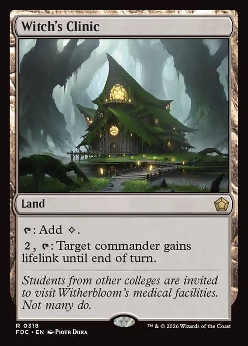 Witch's Clinic card art (fdc-318), Magic: The Gathering FDC