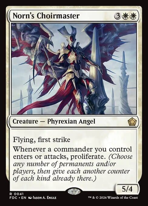 Norn's Choirmaster card art (fdc-41), Magic: The Gathering FDC