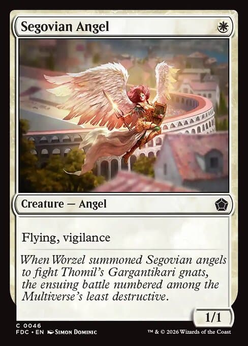 Segovian Angel card art (fdc-46), Magic: The Gathering FDC