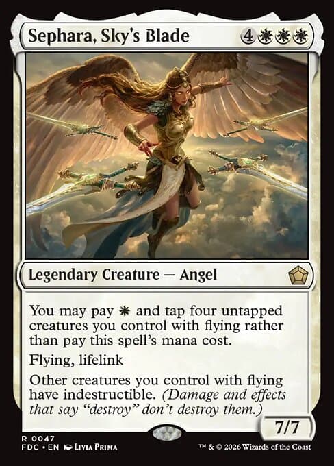 Sephara, Sky's Blade card art (fdc-47), Magic: The Gathering FDC
