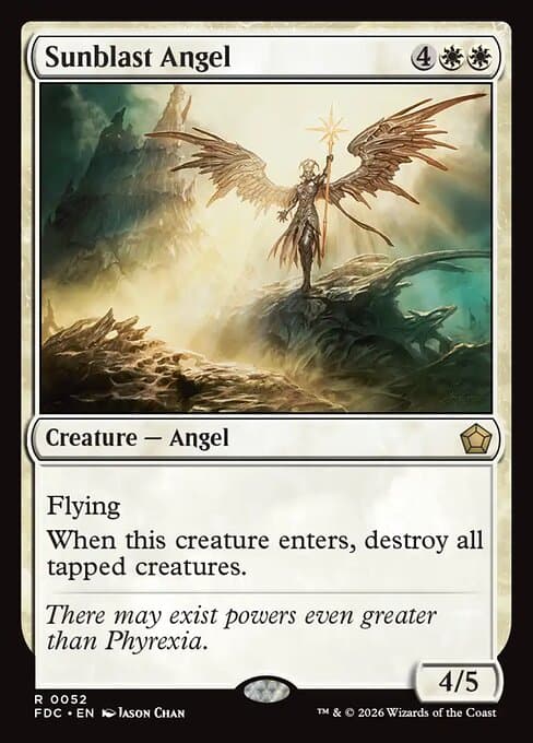 Sunblast Angel card art (fdc-52), Magic: The Gathering FDC