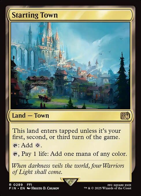 Starting Town card art (fin-289), Magic: The Gathering FIN