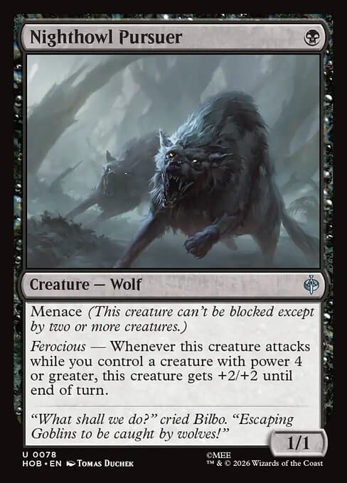 Nighthowl Pursuer card art (hob-78), Magic: The Gathering HOB