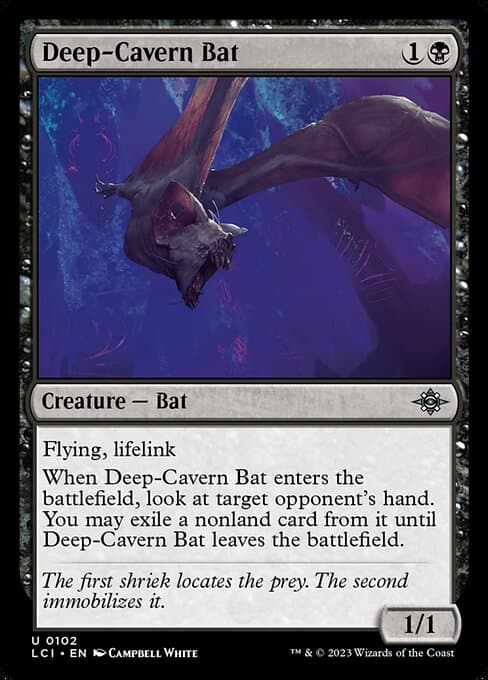 Deep-Cavern Bat card art (lci-102), Magic: The Gathering LCI