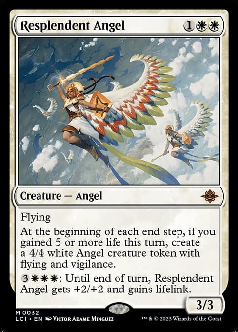 Resplendent Angel card art (lci-32), Magic: The Gathering LCI