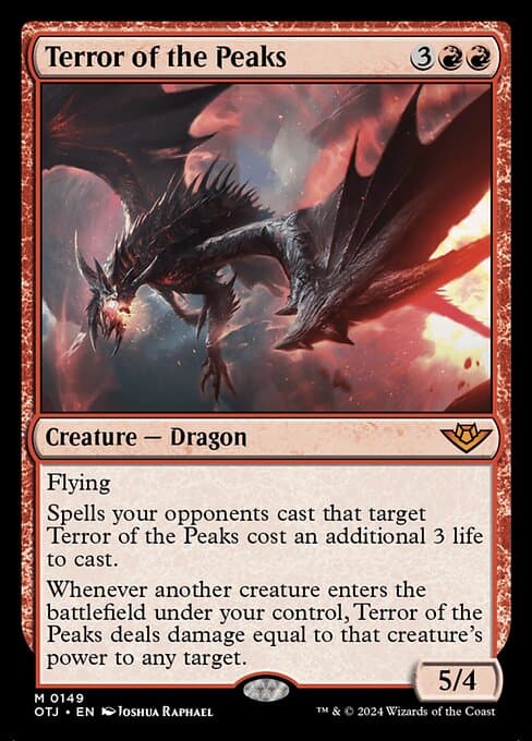 Terror of the Peaks card art (otj-149), Magic: The Gathering OTJ