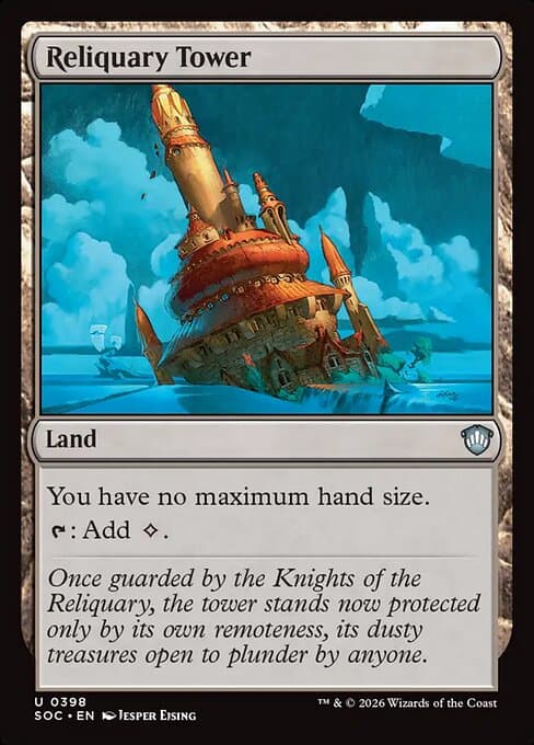 Reliquary Tower card art (soc-398), Magic: The Gathering SOC