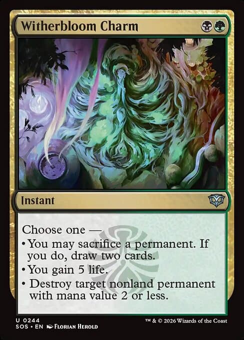 Witherbloom Charm card art (sos-244), Magic: The Gathering SOS