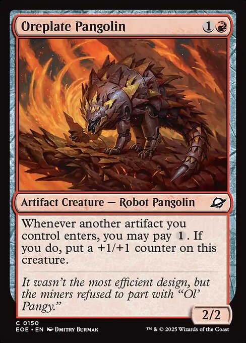 Oreplate Pangolin card art (eoe-150), Magic: The Gathering EOE