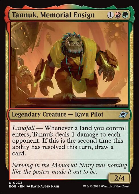 Tannuk, Memorial Ensign card art (eoe-233), Magic: The Gathering EOE