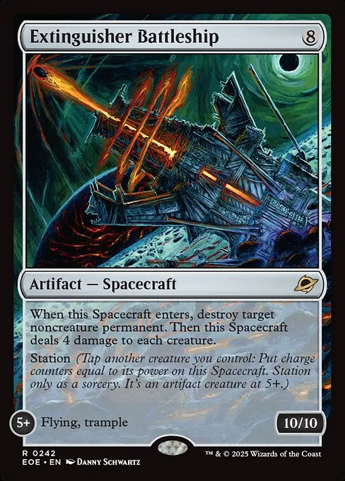 Extinguisher Battleship card art (eoe-242), Magic: The Gathering EOE