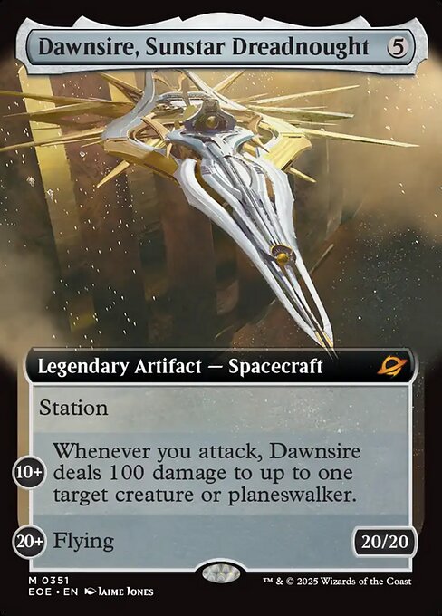 Dawnsire, Sunstar Dreadnought card art (eoe-351), Magic: The Gathering EOE
