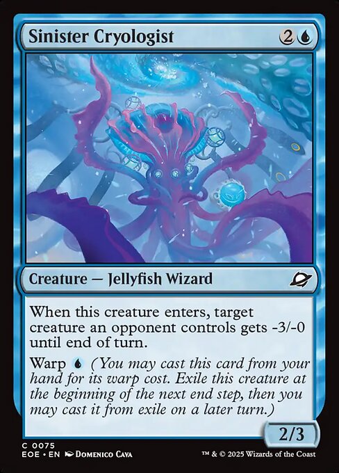 Sinister Cryologist card art (eoe-75), Magic: The Gathering EOE