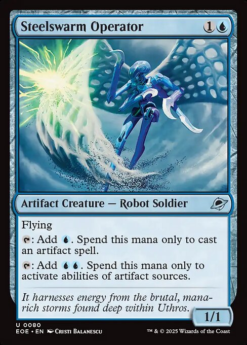 Steelswarm Operator card art (eoe-80), Magic: The Gathering EOE