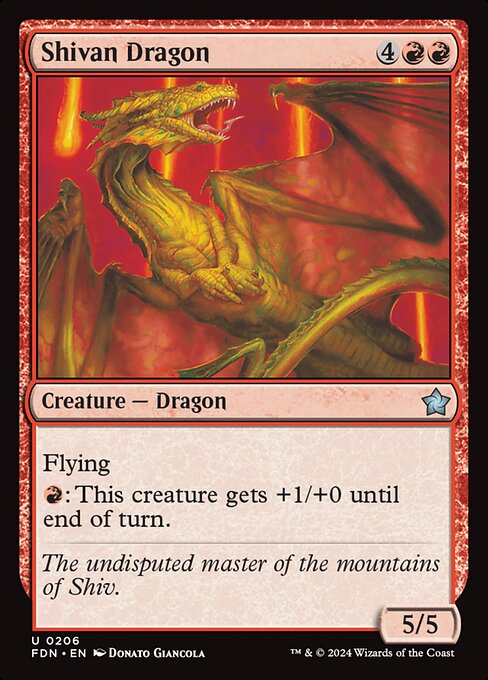 Shivan Dragon (fdn-206)