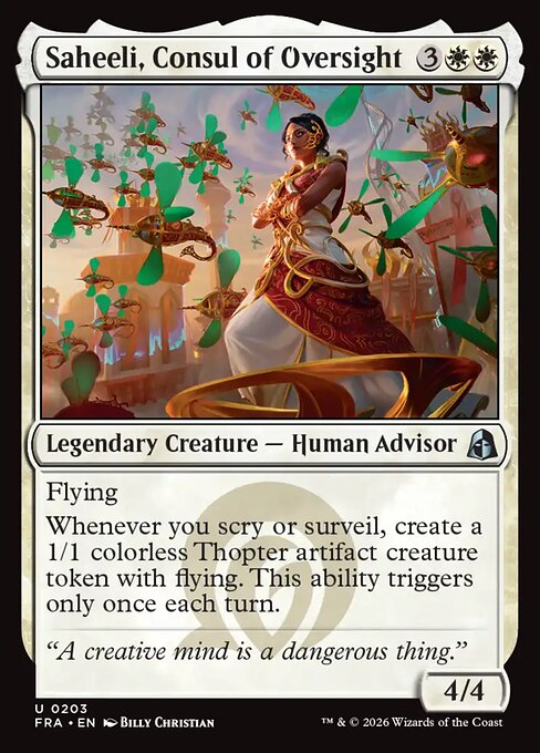 Saheeli, Consul of Oversight (fra-203)