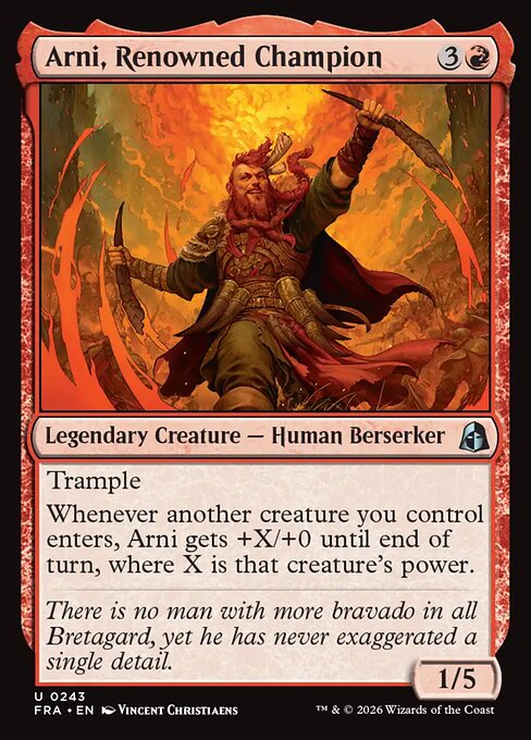 Arni, Renowned Champion (fra-243)