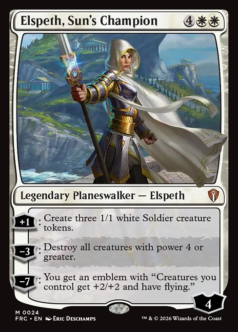Elspeth, Sun's Champion card art (frc-24), Magic: The Gathering FRC
