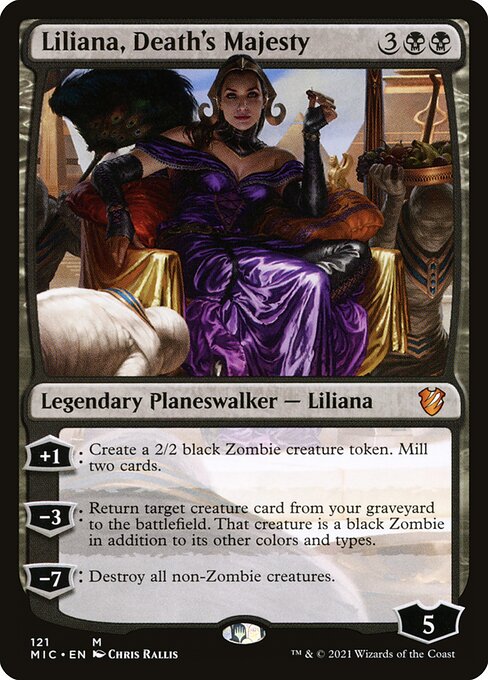 Liliana, Death's Majesty card art (mic-121), Magic: The Gathering MIC