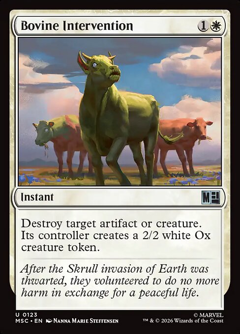 Bovine Intervention (msc-123)