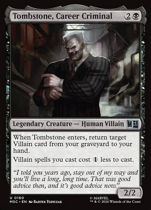 Tombstone, Career Criminal (msc-160)