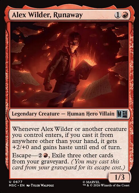 Alex Wilder, Runaway (msc-677)