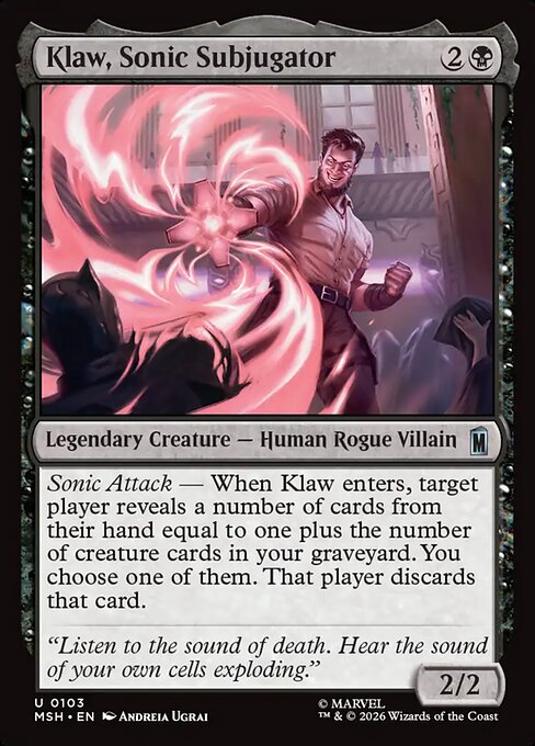 Klaw, Sonic Subjugator (msh-103)