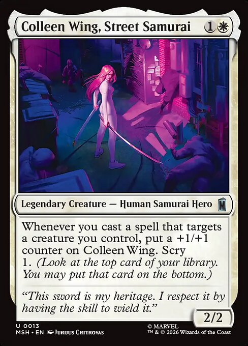 Colleen Wing, Street Samurai (msh-13)