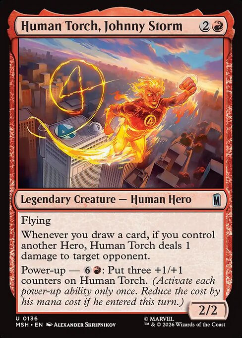 Human Torch, Johnny Storm (msh-136)