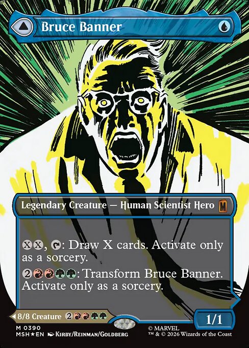 Bruce Banner // The Incredible Hulk card art (msh-390), Magic: The Gathering MSH