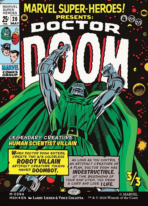 Doctor Doom card art (msh-394), Magic: The Gathering MSH