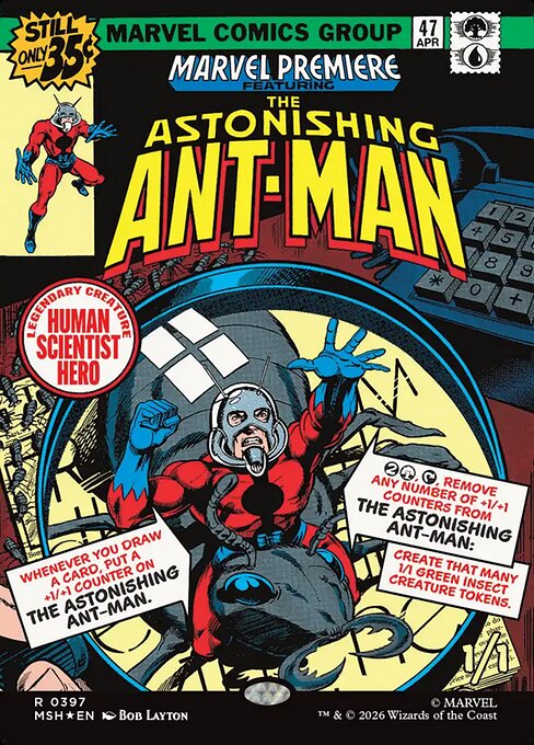 The Astonishing Ant-Man card art (msh-397), Magic: The Gathering MSH