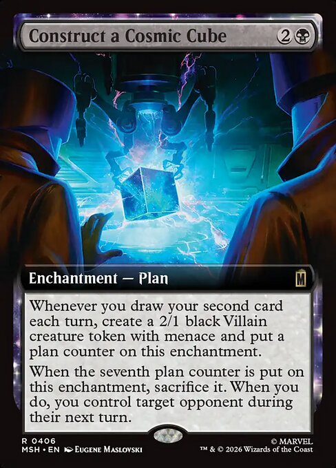Construct a Cosmic Cube card art (msh-406), Magic: The Gathering MSH