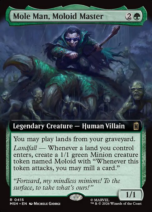 Mole Man, Moloid Master card art (msh-415), Magic: The Gathering MSH