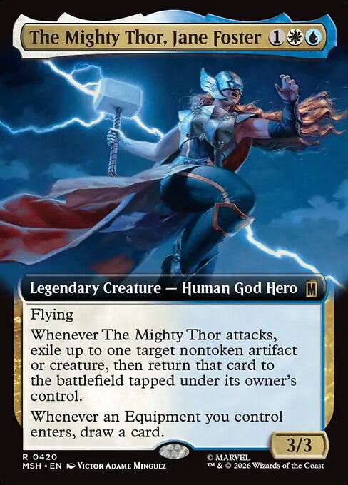 The Mighty Thor, Jane Foster card art (msh-420), Magic: The Gathering MSH