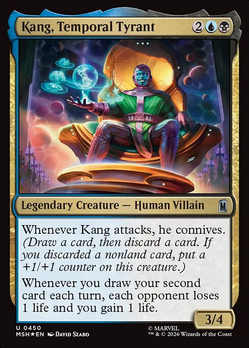 Kang, Temporal Tyrant card art (msh-450), Magic: The Gathering MSH