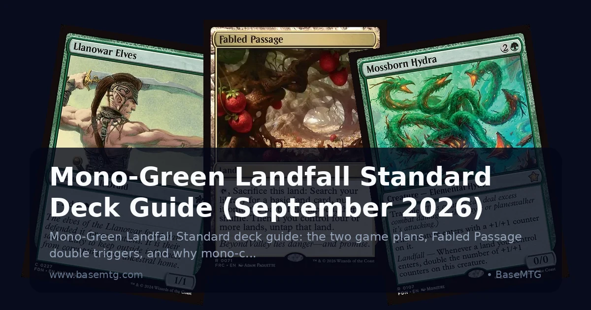 Mono-Green Landfall Standard Deck Guide (September 2026)