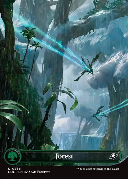 Basic Forest land card, the simplest single-color mana source in Magic