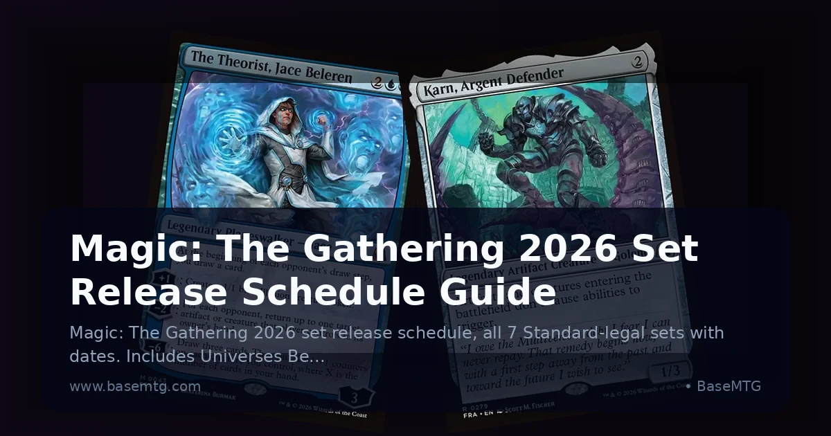 Preview: Magic: The Gathering 2026 Set Release Schedule Guide (Guides)