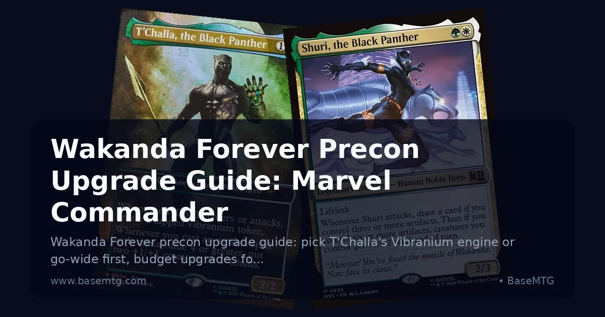 Wakanda Forever Precon Upgrade Guide: Marvel Commander